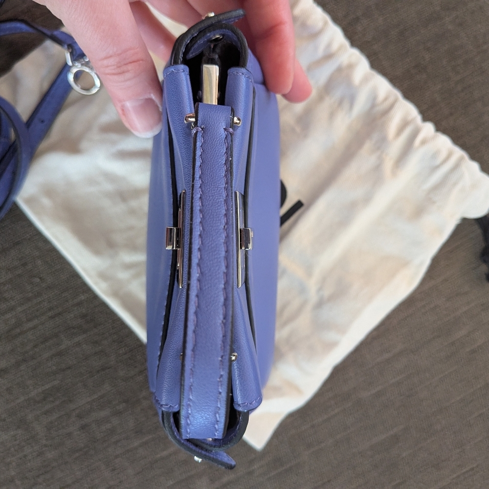 Fendi Micro Peekaboo Turnlock Purple Two-Way Crossbody Bag - Picture 9 of 16